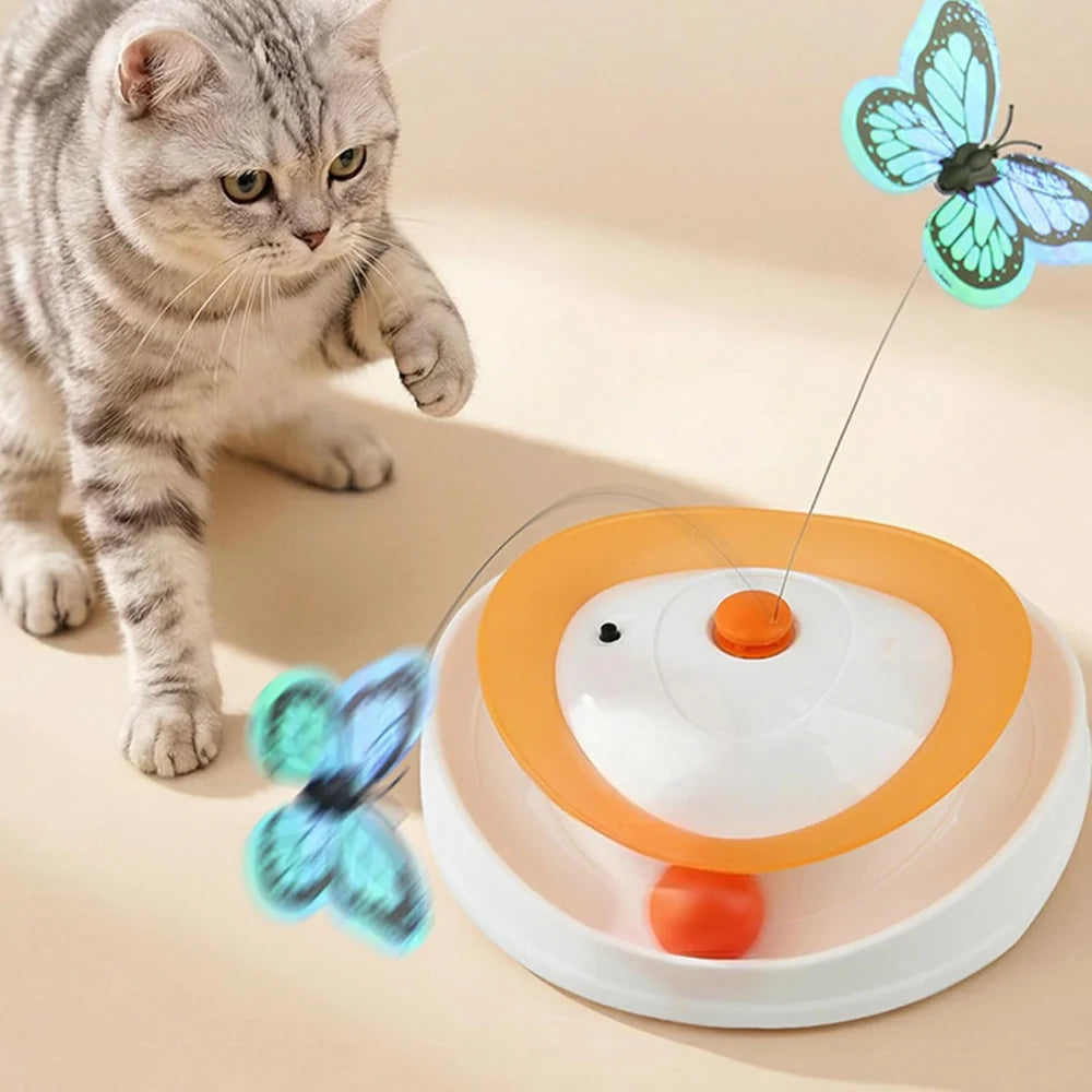 Nunbell Cat Toy Roll Around Flutter Bug