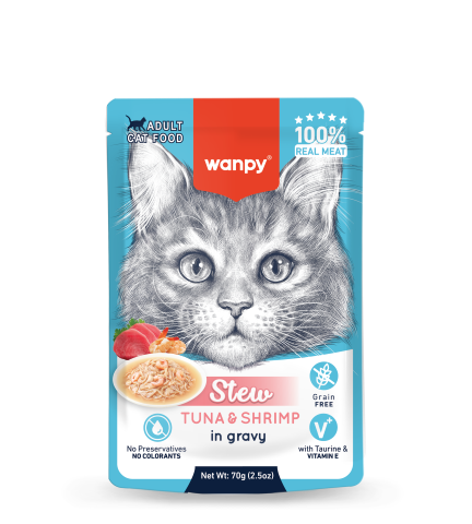 Wanpy Stew in gravy - Tuna & Shrimp 70G