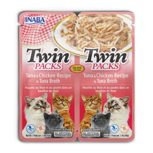 Inaba Twin Chicken & Tuna Cat Wet Food in Tuna Broth 2x40G