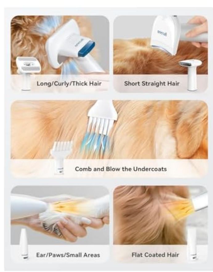 3-in-1 grooming kit: vacuum, dryer, and clippers