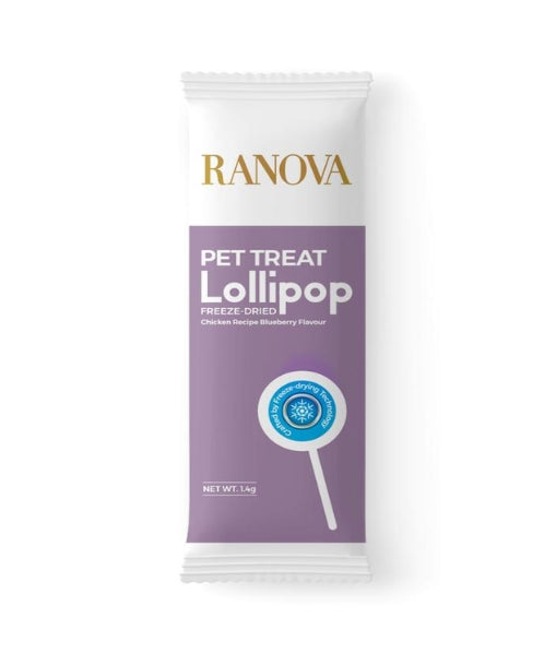 Ranova Cat Treats Lollipop with Chicken Recipe Blueberry Flavor 1.4G