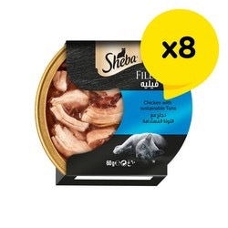 Sheba Cat Wet Food Fillet with Chicken & Tuna 8x60G
