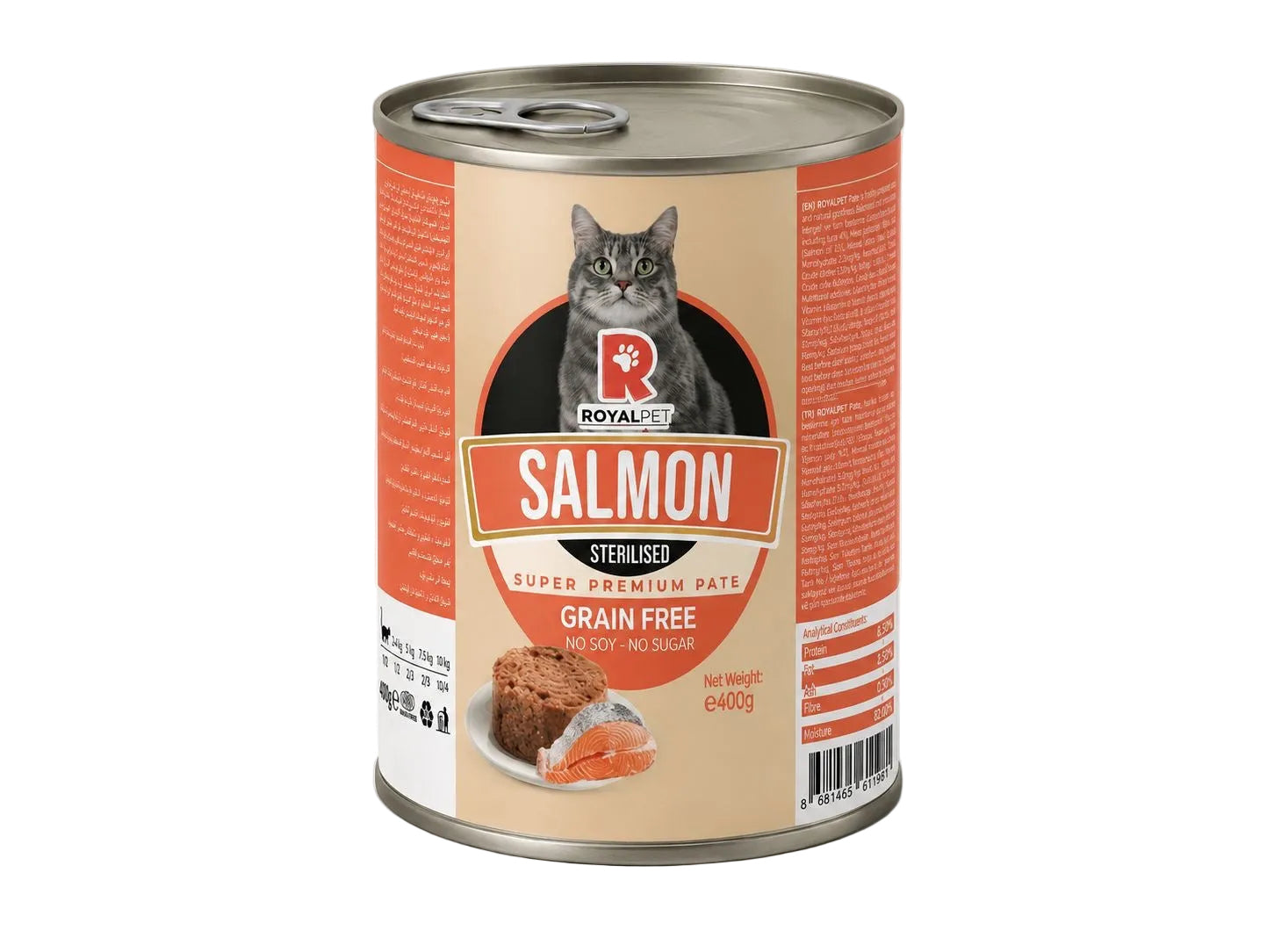 Royal Pet Cat Wet Food Pate with Salmon Adult Sterilised 400G