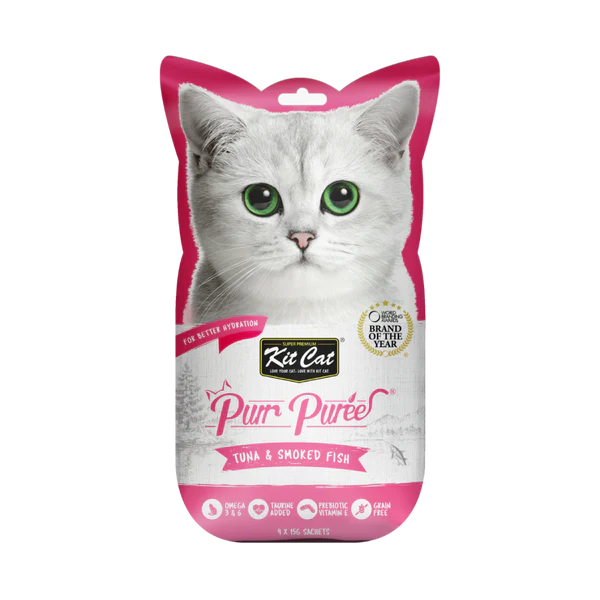 Kit Cat Purr Puree Liquid Treat with Different Flavors 4×15 gm