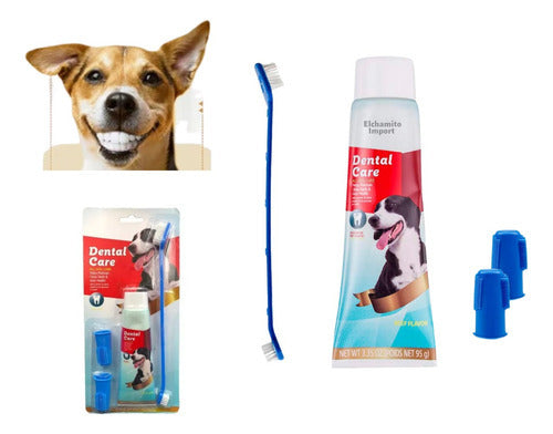 Dog Dental Care Kit – Toothpaste & Toothbrush Set with Finger Brushes 95G
