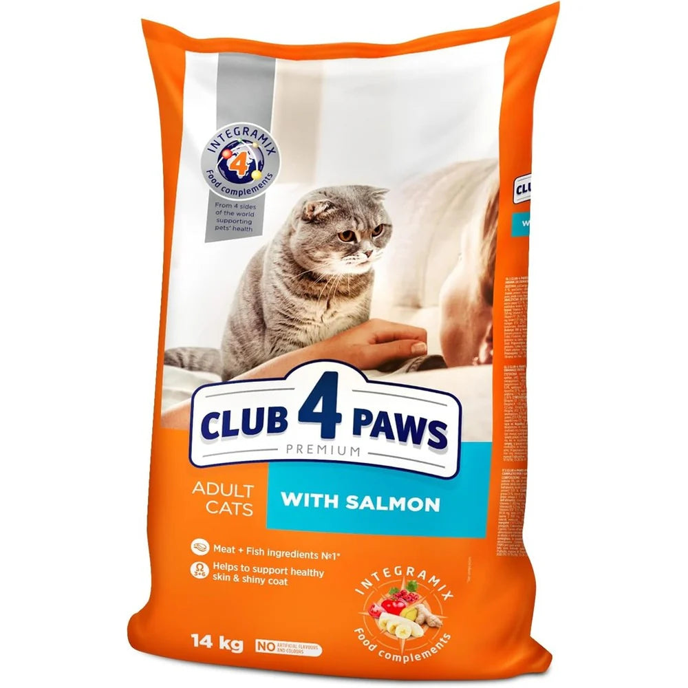 CLUB 4 PAWS Premium With Salmon Adult Cats Dry Food 14 KG