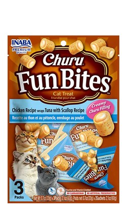 Inaba Churu Fun Bites Tuna with Scallop Cat Treats 3x20G