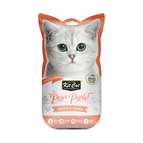 Kit Cat Purr Puree Liquid Treat with Different Flavors 4×15 gm