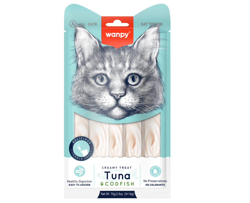 Wanpy Cat Creamy Treat Tuna & Cod-Fish Flavor