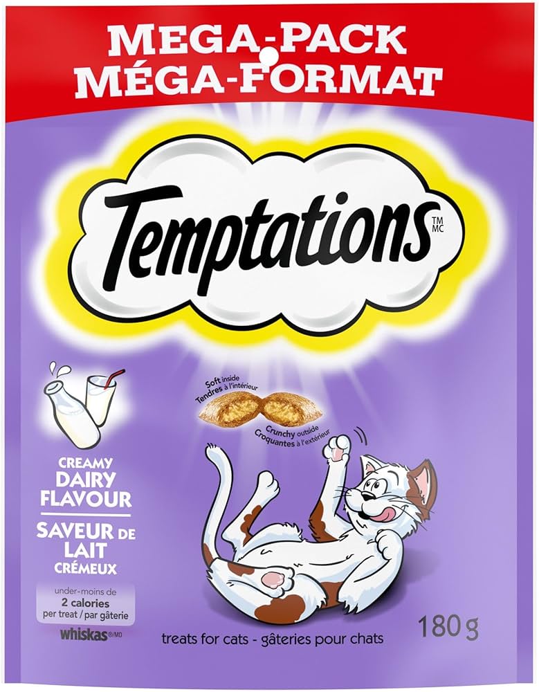 Temptations Mega Pack Cat treats with Creamy Dairy Flavor 180G