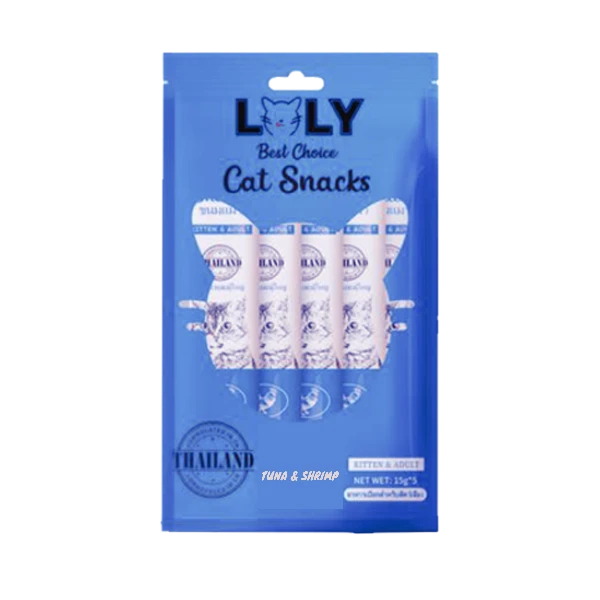 Loly Cat Liquid Snacks with Tuna & Shrimp 5x15G