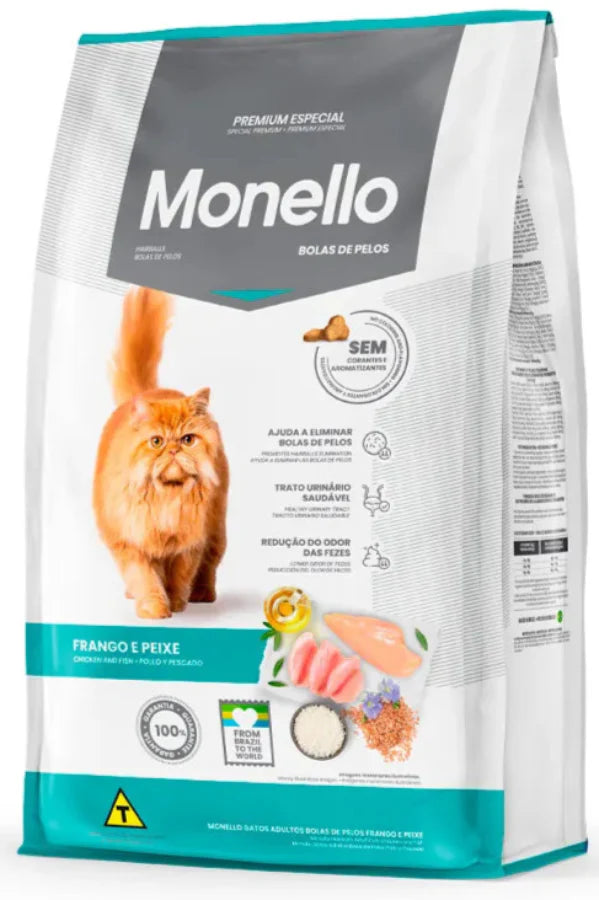 Monello Cat Food Hairball Chicken & Fish 1kg