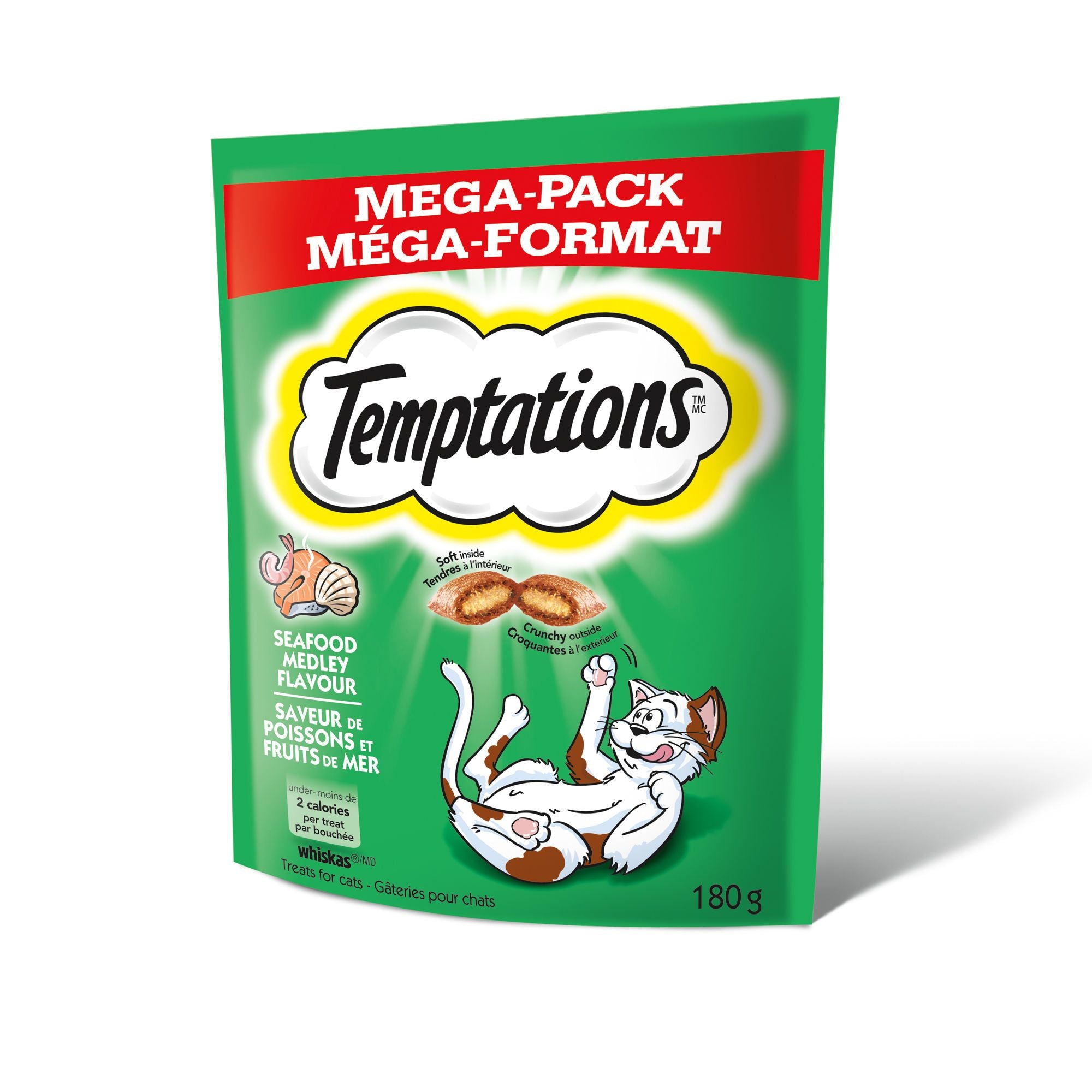 Temptations Mega Pack Cat treats with Seafood Medley Flavor 180G
