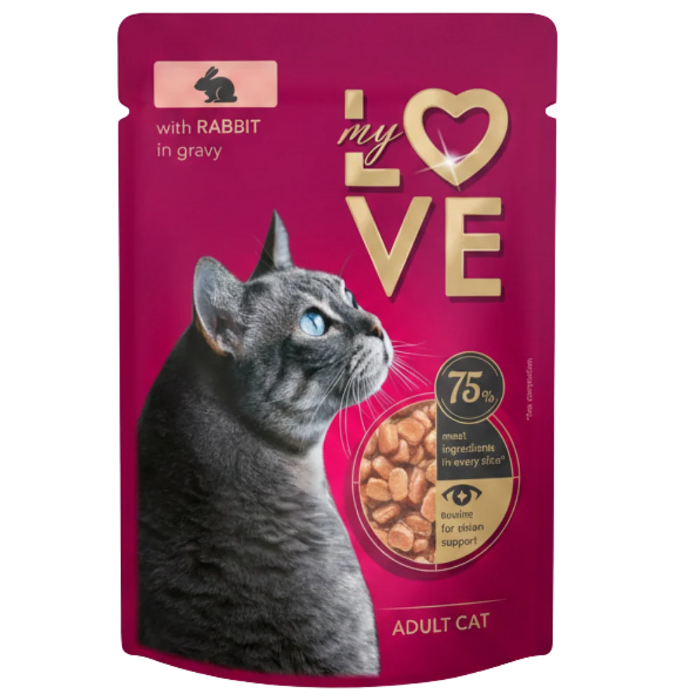 My Love Wet Food For Adult Cat With Rabbit In Gravy 85g