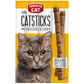 Perfecto Cat 10X Catsticks Mit Geflugel & Leber 50g