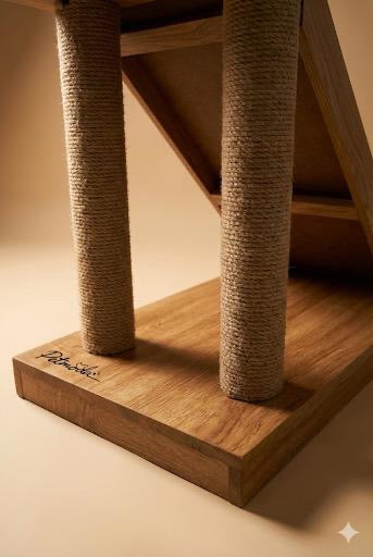 Moda Luxury Wooden Cat Scratcher Ramp & Lounge XL (80x40x50cm)