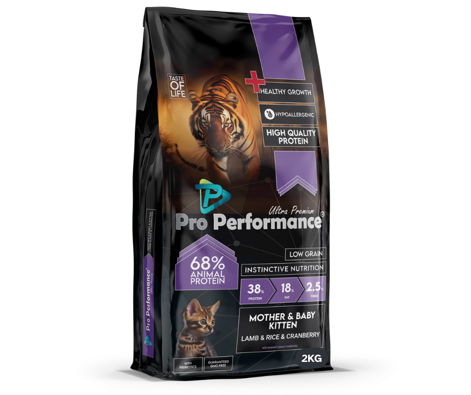 Pro Performance Mother & Baby Kitten Dry Food with Lamb, Rice & Carberry 2KG