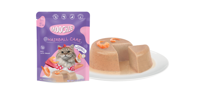Moochie HAIRBALL CARE Pate with Shrimp 70G