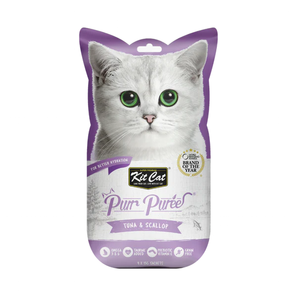 Kit Cat Purr Puree Liquid Treat with Different Flavors 4×15 gm