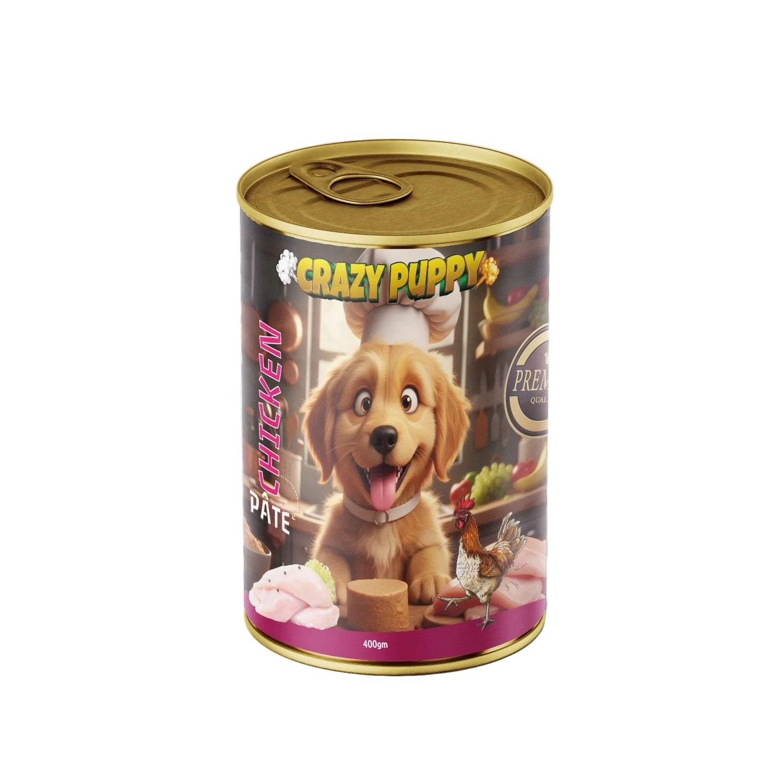Crazy Dog Patè Puppy Wet Food with Chicken 400G