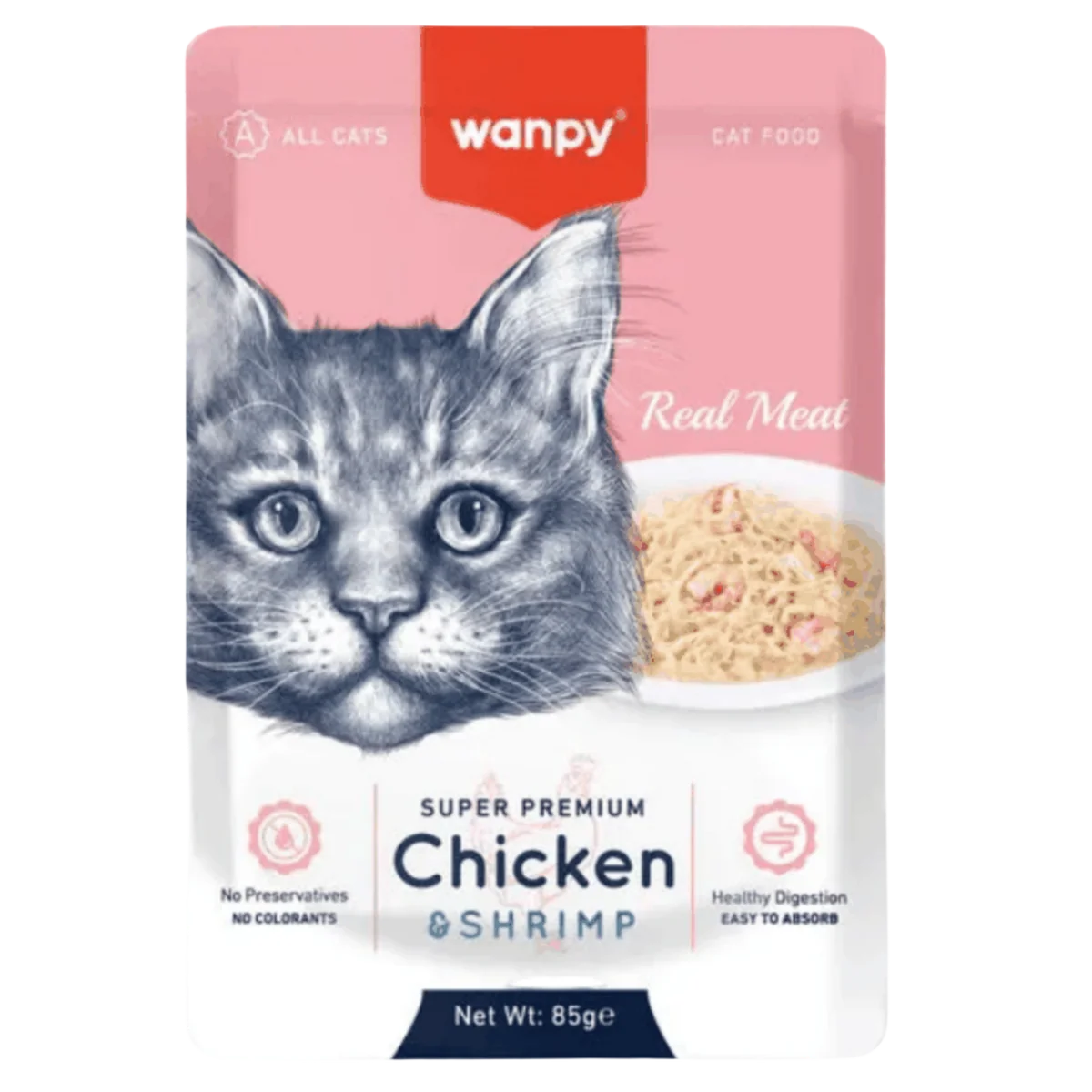 Wanpy Super Premium Chicken & Shrimp for Cat 85g