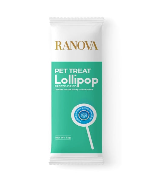 Ranova Cat Treats Lollipop with Chicken Recipe Barley Grass Flavor 1.4G