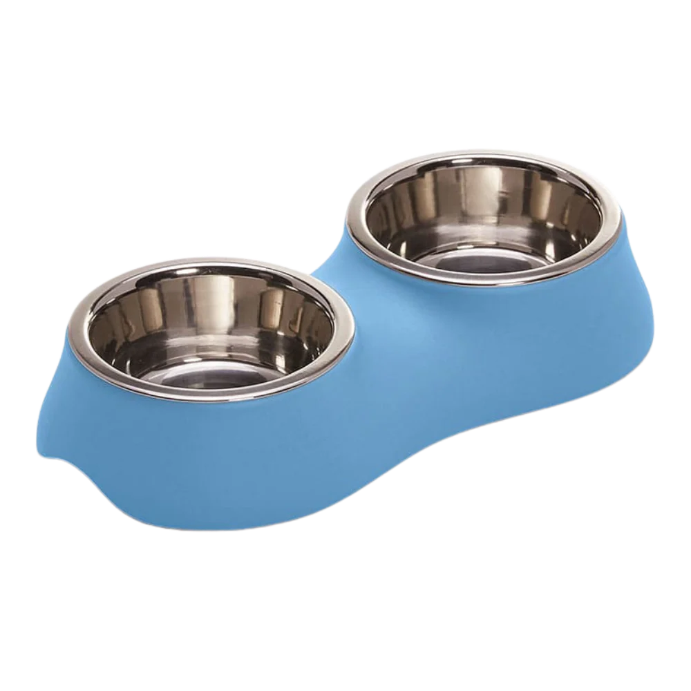 IMac Diva 22 Double Bowl for Pet 0.4+0.4L (32.5*16.5*6.3 Cm)