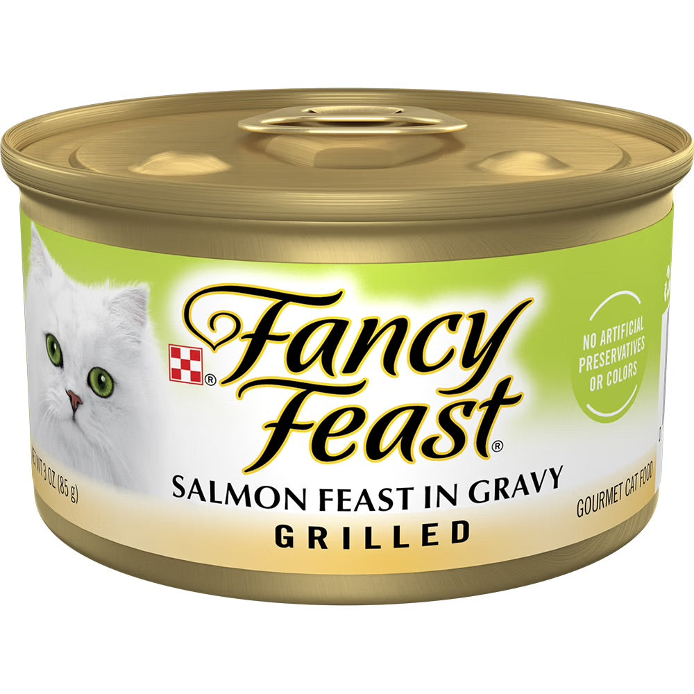 Fancy Feast Grilled Salmon Feast In Gravy Gourmet Cat Food 85G