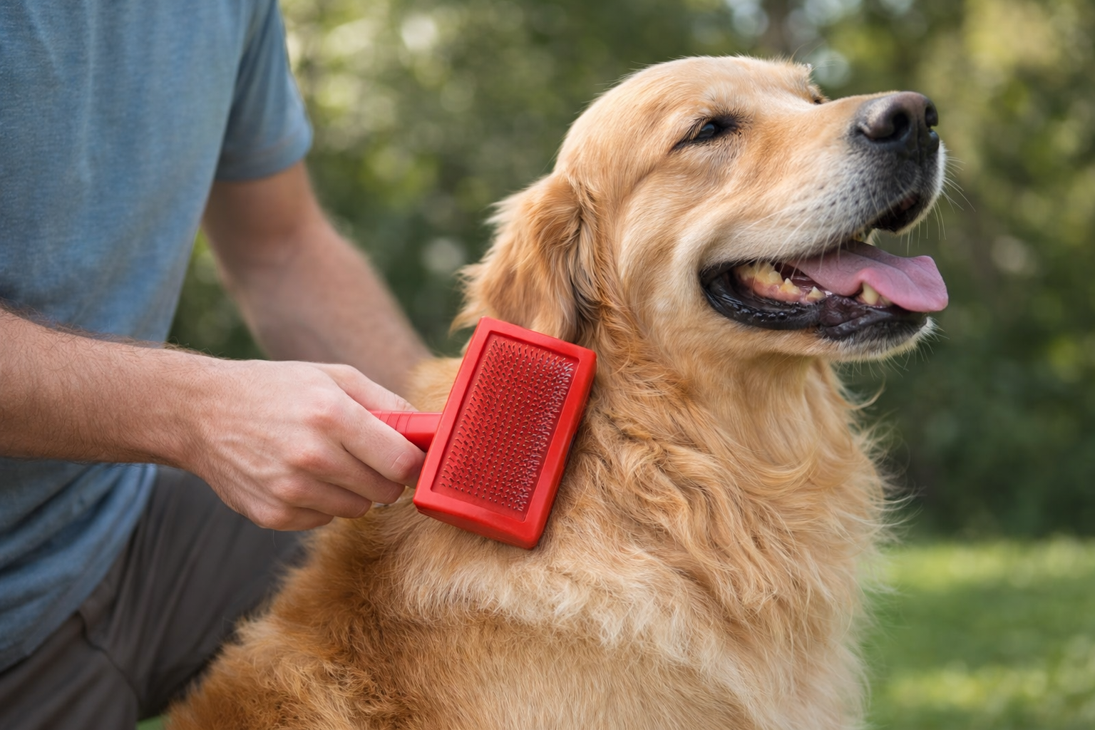 Pet Grooming Brush for Cats & Dogs Large