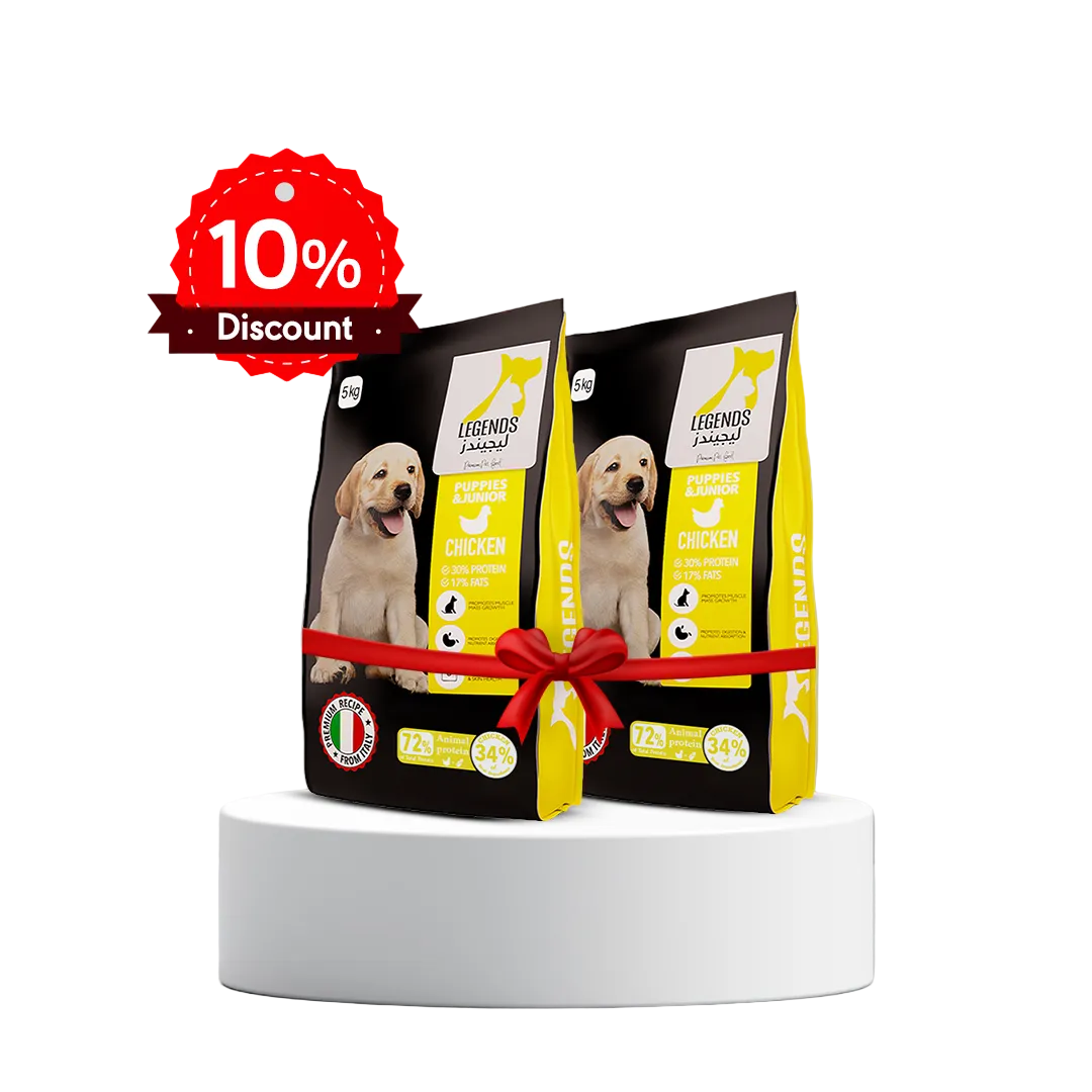 Legends Puppies & Junior Chicken Dry Dog Food 5KG – Buy 2 & Get 10% Off