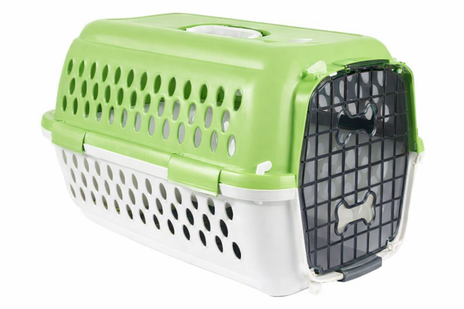 Orientpet Green & off white Pet Carrier Crate (52x34x35cm)