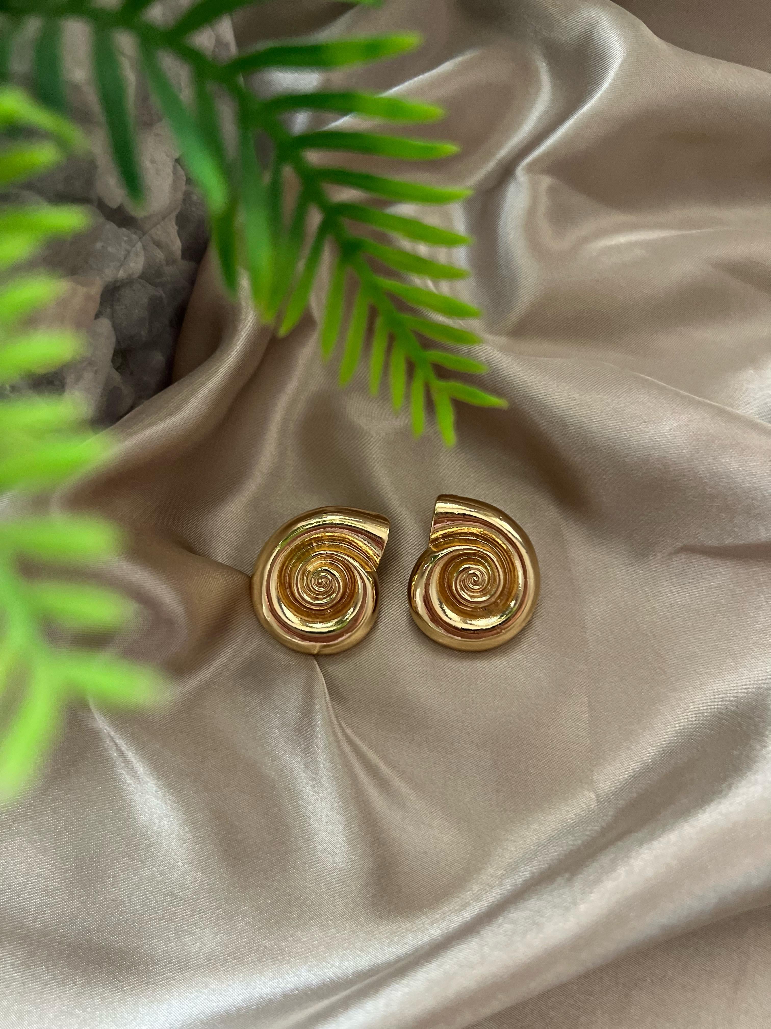 Spiral Gold Earrings