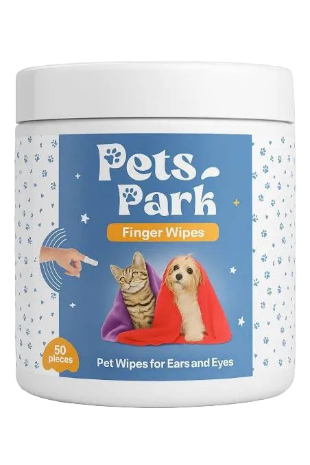 Pets Park Pet Clean Eye & Ear Finger Wipes 50 Pieces
