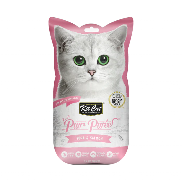 Kit Cat Purr Puree Liquid Treat with Different Flavors 4×15 gm