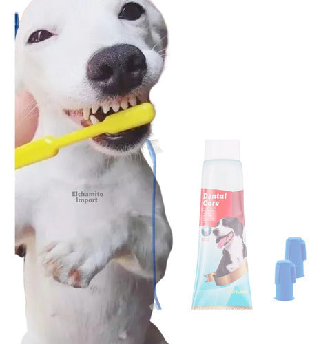 Dog Dental Care Kit – Toothpaste & Toothbrush Set with Finger Brushes 95G