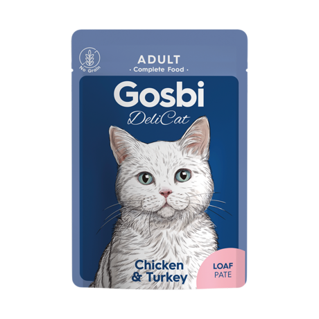 Gosbi Delicat Adult Chicken & Turkey  Loaf Pate Cats 70g
