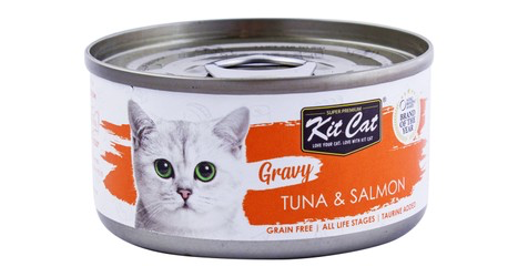 Kit Cat Tuna & Salmon Wet Food in Gravy 70G
