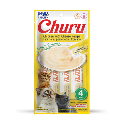 Inaba Churu Creamy Cat Treat with Chicken & Cheese 4x14G Tube
