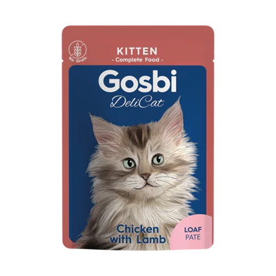 Gosbi Delicat Chicken & Lamb Loaf Pate Kitten Cats 70g