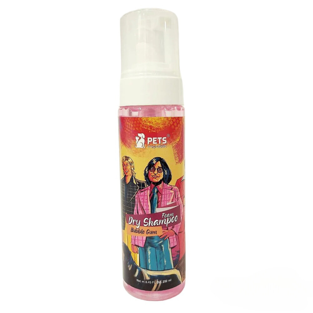 Pets Republic Foam Dry Shampoo 250Ml - Bubble Gum