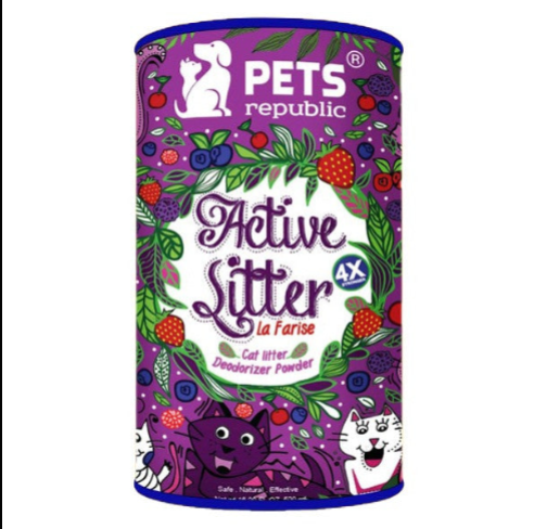 Pets Republic Active Cat Litter Deodorizer Powder La Fraise 500ml