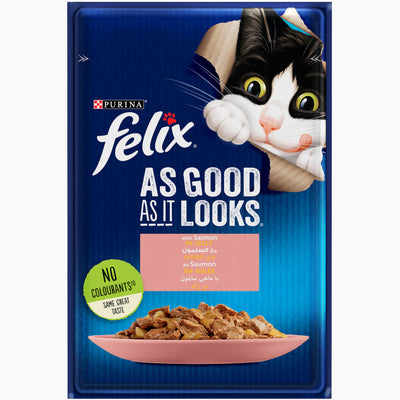 PURINA FELIX As Good as it Looks Salmon Pouch 85g - PetYard