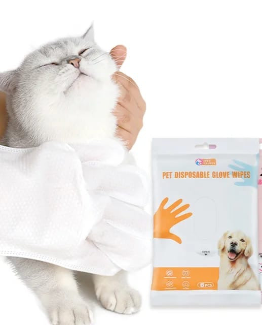 Pet Disposable Glove Wipes 6pcs