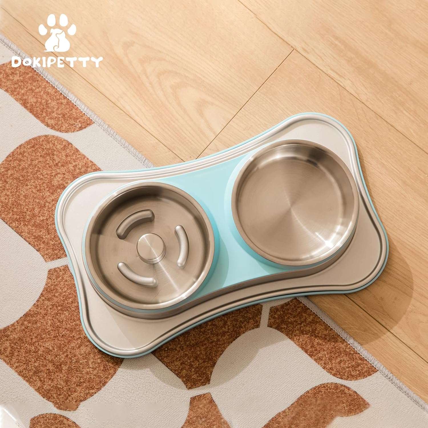 Pet Double Bowl for Food & Water