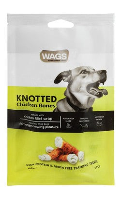 Wags Knotted Chicken Bones 5Pcs