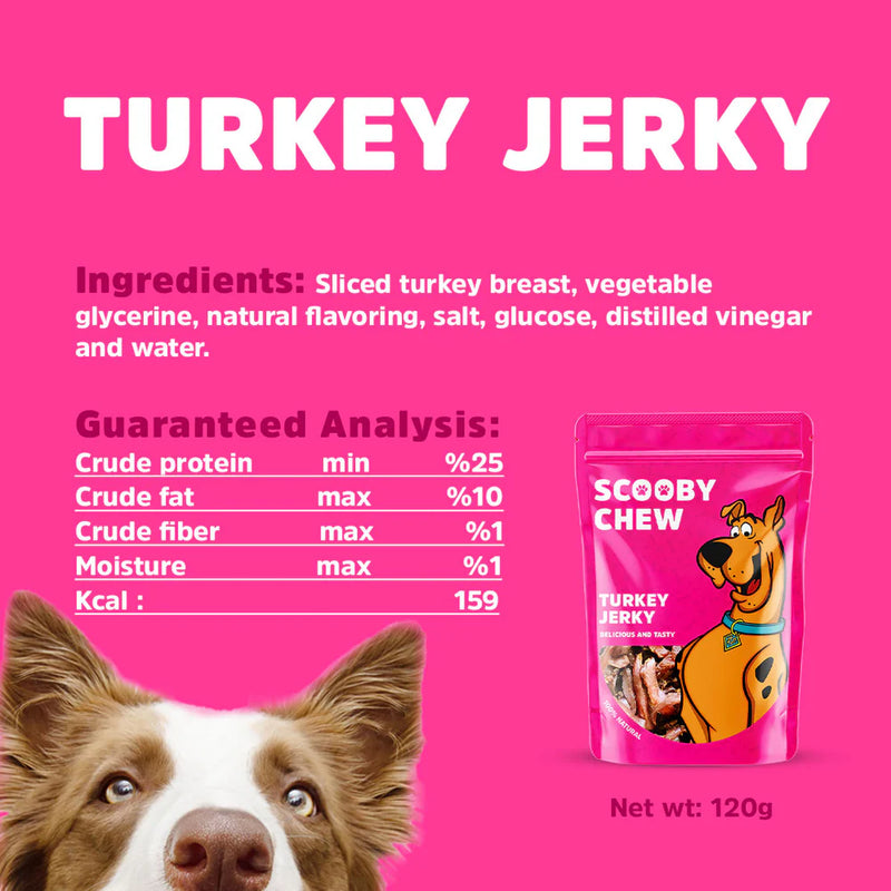 Scooby Chew Turkey Jerky Dog Treats 150G