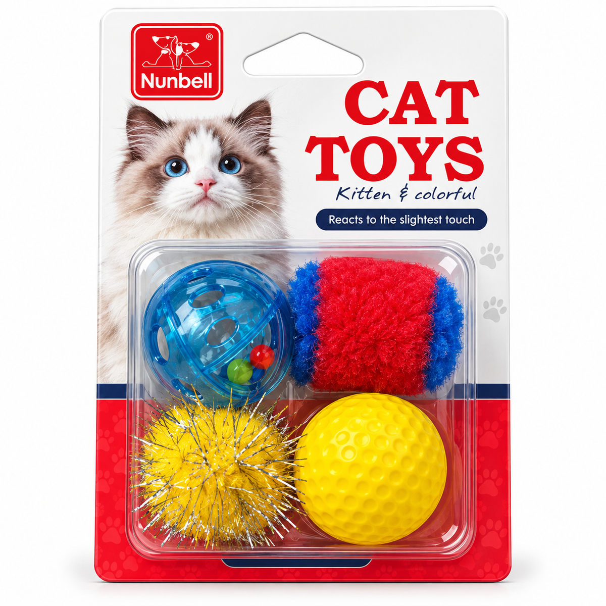 Nunbell Cat Toys 4 Diffrent Ball