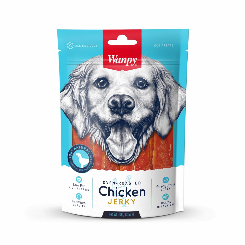 Wanpy Oven-Roasted Chicken Jerky Dog Treats 100G