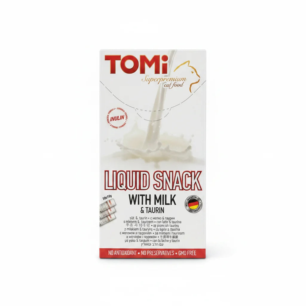 Tomi Super premium Cat Food Liquid Snack With Milk & Taurin 10 * 10 g