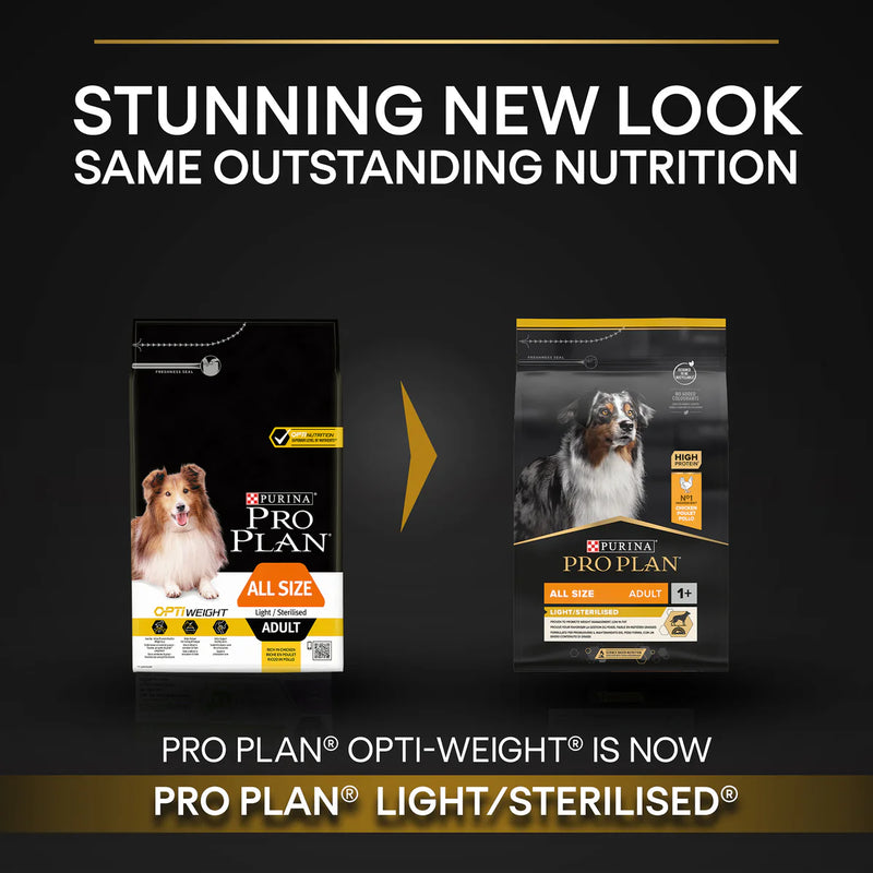 PURINA® Pro Plan® All Sizes Adult Light / Sterilised with OPTIWEIGHT®, Rich in Chicken Dry Dog Food